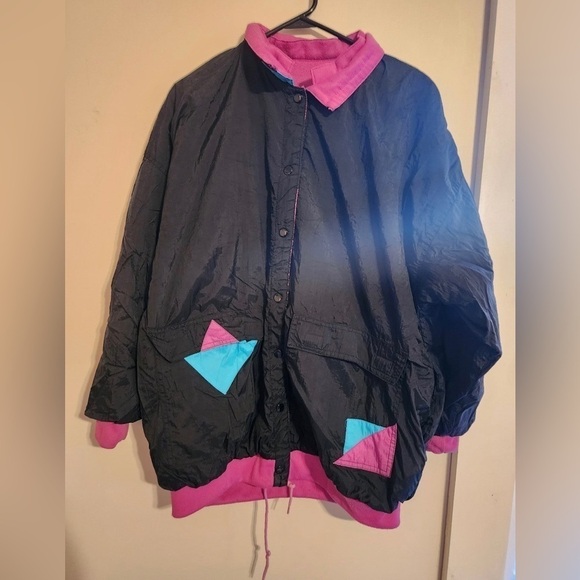 Vtg 80’s Womens Reversible Jacket Size M - Picture 1 of 6